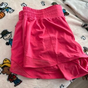 Lululemon Lipgloss Pink Track That High Rise Shorts 3”